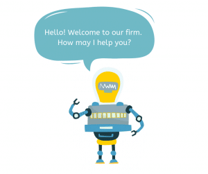 law firm chat bot illustration